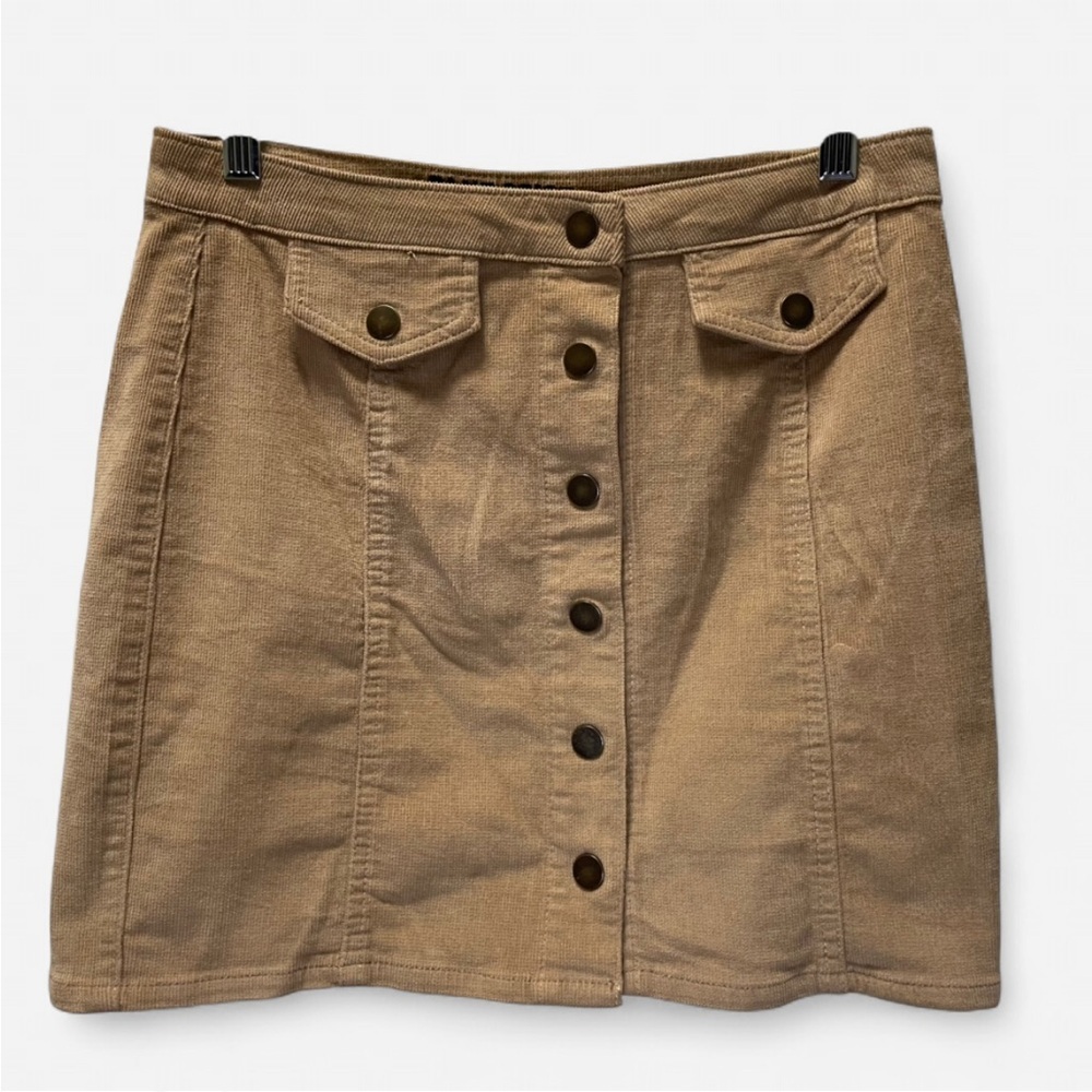 Blue Spice Tan Corduroy Skirt Size 7 Juniors